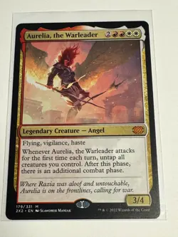 Aurelia, the Warleader Mythic Regular Double Masters 2022 NM MTG - Image 1