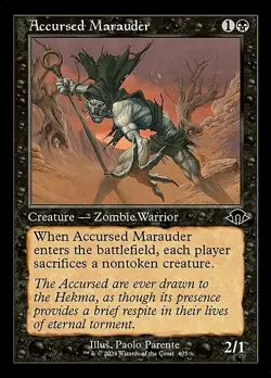 Magic The Gathering MTG ACCURSED MARAUDER RETRO FRAME Modern Horizons 3 NM - Image 1