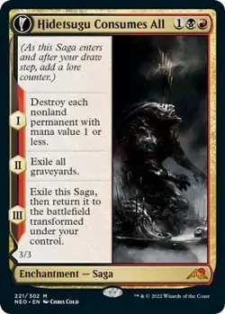 Magic The Gathering MTG HIDETSUGU CONSUMES ALL Kamigawa: Neon Dynasty NM - Image 1