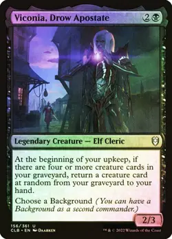 NM Foil Viconia, Drow Apostate, MTG, Baldur's Gate, Magic the Gathering, 156 - Image 1