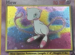 Vintage Ungraded Pokemon Card Mew WOTC Promo Black Star #9 HOLO With Swirl - Image 3