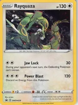 Rayquaza SWSH029 (Cosmos Holo) Promo Sword & Shield Promo Pokemon Near Mint - Image 1