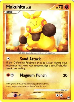 Pokemon TCG Makuhita 68/99 Common Platinum Arceus NM - Image 1