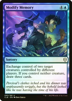 NM Foil Modify Memory, MTG, Baldur's Gate, Magic the Gathering, 83 - Image 1