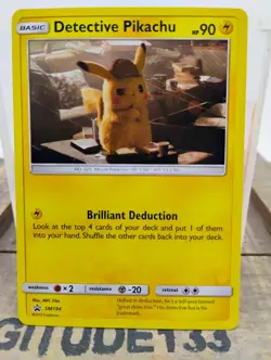 Pokemon Detective Pikachu Promo Holo SM194 Detective Pikachu Set NM - Image 1