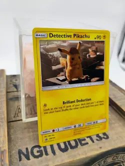 Pokemon Detective Pikachu Promo Holo SM194 Detective Pikachu Set NM - Image 3