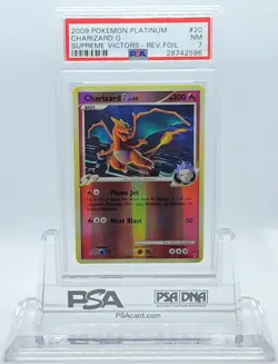 POKEMON SUPREME VICTORS CHARZARD G #20 REVERSE HOLO FOIL PSA 7 NM #28742596 - Image 2