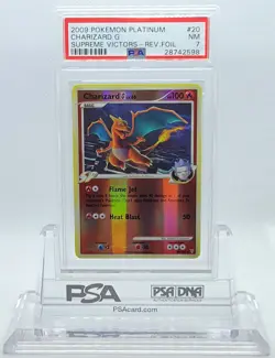POKEMON SUPREME VICTORS CHARZARD G #20 REVERSE HOLO FOIL PSA 7 NM #28742598 - Image 1