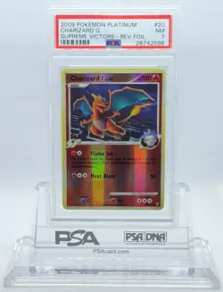 POKEMON SUPREME VICTORS CHARZARD G #20 REVERSE HOLO FOIL PSA 7 NM #28742598 - Image 2