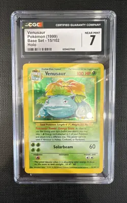 Venusaur 1999 Pokemon Base Set Holo 015/102 CGC Near Mint 7 - Image 2