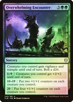 NM Foil Overwhelming Encounter, MTG, Baldur's Gate, Magic the Gathering, 245 - Image 1