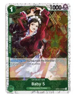 Baby 5 (Jolly Roger Foil) OP04-032 UC One Piece Premium Booster -The Best- NM - Image 1