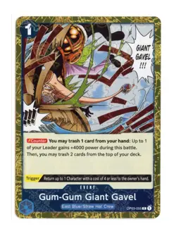 Gum-Gum Giant Gavel (Jolly Roger Foil) OP03-055 C One Piece Premium Booster Best - Image 1