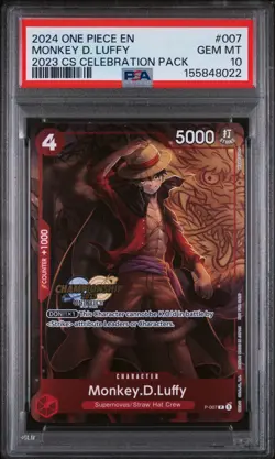 2024 ONE PIECE CHAMP 2023 CELEBRATION PACK #007 MONKEY D. LUFFY PSA 10 - Image 1