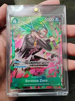 One Piece TCG OP-15/EB04 Roronoa Zoro OP13–037 Treasure Rare - Image 1