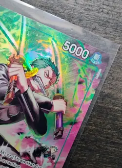One Piece TCG OP-15/EB04 Roronoa Zoro OP13–037 Treasure Rare - Image 4