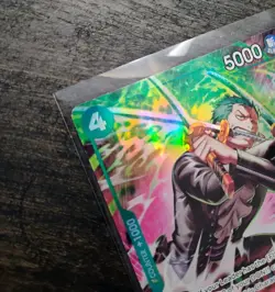 One Piece TCG OP-15/EB04 Roronoa Zoro OP13–037 Treasure Rare - Image 5