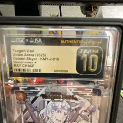 Union Arena Tengen Uzui Demon Slayer 2025 KMY-2-010 UC Foil Auto CGC 10 JSA - Image 3