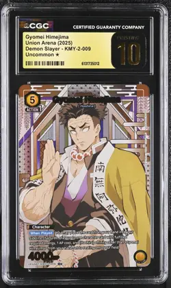 CGC 10 Gyomei Himejima (#KMY-2-009) / 2025 Union Arena Demon Slayer - Image 1