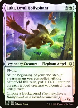 NM Foil Lulu, Loyal Hollyphant, MTG, Baldur's Gate, Magic the Gathering, 32 - Image 1