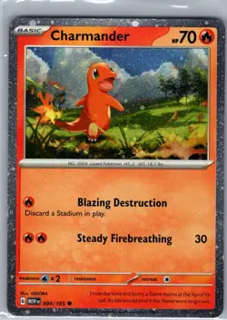 Charmander - (Cosmos Holo) 004/165 Holo - Pokemon Card - NM - Image 1
