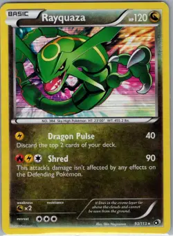 Rayquaza 93/113 Holo Legendary Treasures - Pokemon Card - LP - Image 1
