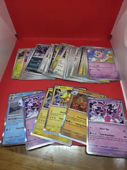 LOT 1: Pokemon Tcg Bundle Lot Vary Conditions Holos Reverse Holos Bulk 60+ Cards - Image 1