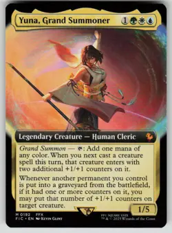 Yuna, Grand Summoner (Extended Art) Mythic Commander: FINAL FANTASY 192 MTG NM - Image 1