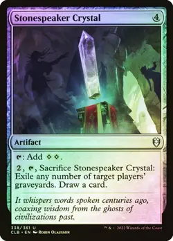 NM Foil Stonespeaker Crystal, MTG, Baldur's Gate, Magic the Gathering, 338 - Image 1