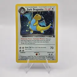 Dark Dragonite Holo 5/82 Team Rocket Pokemon TCG WOTC Vintage LP+/NM - Image 2