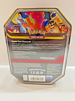 Pokemon TCG Mega Charizard EX Tin X Sealed 4 Booster Packs Promo Card New - Image 2