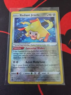 Radiant Jirachi 120/195 Radiant Rare Silver Tempest Pokemon NM - Image 1