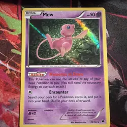 Pokemon Mew TCG Holo Rare Card 29/124 XY Fates Collide - Image 1