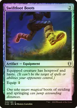 NM Foil Swiftfoot Boots, MTG, Baldur's Gate, Magic the Gathering, 339 - Image 1