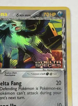 Pokemon TCG Mightyena 24/113 EX Delta Species Holo Rare Stamped | MP - Image 4