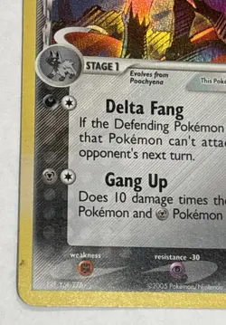 Pokemon TCG Mightyena 24/113 EX Delta Species Holo Rare Stamped | MP - Image 5