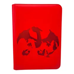 Ultra Pro Pokemon TCG Charizard 9 Pocket Leather Binder Red 360 Card Capacity - Image 2