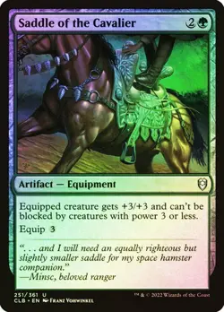 NM Foil Saddle of the Cavalier, MTG, Baldur's Gate, Magic the Gathering, 251 - Image 1
