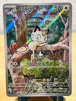 Phantasmal Flames Meowth 106/094 Illustration Rare Pokemon NM/M - Image 1