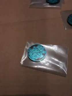 Pokemon Light Blue Weezing Mini Coin From 151 Chinese - Image 1