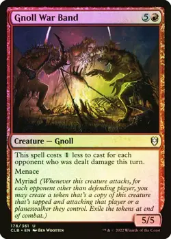 NM Foil Gnoll War Band, MTG, Baldur's Gate, Magic the Gathering, 178 - Image 1