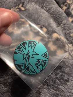Pokemon Light Blue Zapdos Mini Coin From 151 Chinese - Image 1