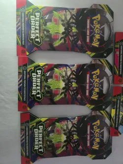 Pokemon TCG Perfect Order Art Set of 4 Sleeved booster packs Plus Bonus Bits. - Image 2
