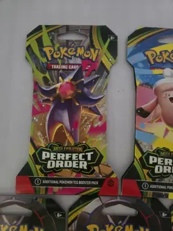 Pokemon TCG Perfect Order Art Set of 4 Sleeved booster packs Plus Bonus Bits. - Image 4