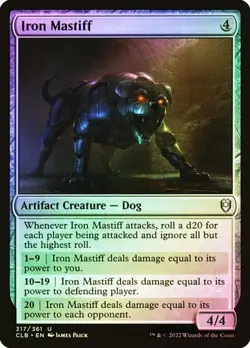NM Foil Iron Mastiff, MTG, Baldur's Gate, Magic the Gathering, 317 - Image 1