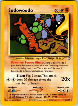 Sudowoodo 26/64 Neo Revelation Pokemon LP Unlimited - Image 1