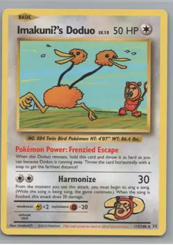 ImakuniU's Doduo 112/108 Secret Rare Evolutions Pokemon Near Mint - Image 1