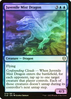 NM Foil Juvenile Mist Dragon, MTG, Baldur's Gate, Magic the Gathering, 79 - Image 1