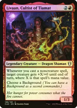 NM Foil Livaan, Cultist of Tiamat, MTG, Baldur's Gate, Magic the Gathering, 188 - Image 1