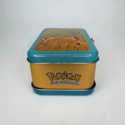 Vintage 1990s Nintendo Pokemon Charmander Metal Tin Collector Case Storage Box - Image 4